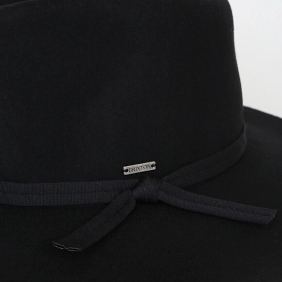 Brixton Joanna Australian WOOL Felt Fedora Packable Hat Adjustable, Black NEW main image 6